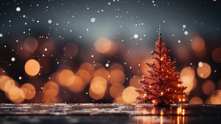 Sparkling Christmas Ornaments Decoration Defocused Background background Winter xmas holiday theme bannerの素材