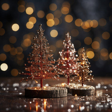 Sparkling Christmas Ornaments Decoration Defocused Background background Winter xmas holiday theme bannerの素材
