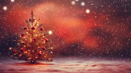 Sparkling Christmas Ornaments Decoration Defocused Background background Winter xmas holiday theme bannerの素材