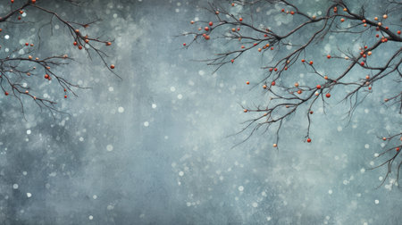 Christmas holiday background christmas tree branch text copy space frame text Retro style Old fashionedの素材