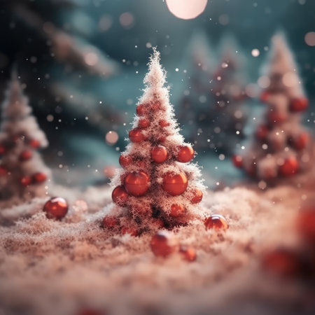 Sparkling Christmas Ornaments Decoration Defocused Background background Winter xmas holiday theme bannerの素材