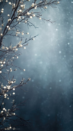 Christmas holiday background christmas tree branch text copy space frame text Retro style Old fashionedの素材