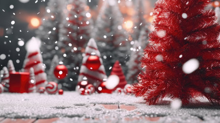 Sparkling Christmas Ornaments Decoration Defocused Background background Winter xmas holiday theme bannerの素材