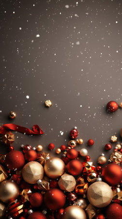 3D Christmas Tree and Ornaments background products minimal podium pastel color Christmas decorationの素材
