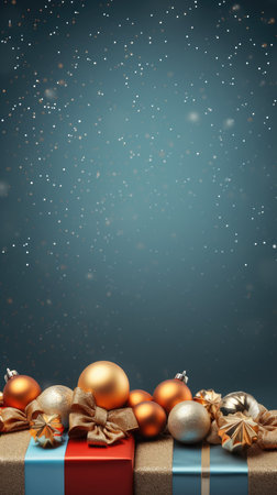 3D Christmas Tree and Ornaments background products minimal podium pastel color Christmas decorationの素材