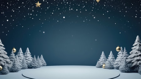 3D Christmas Tree and Ornaments background products minimal podium pastel color Christmas decorationの素材