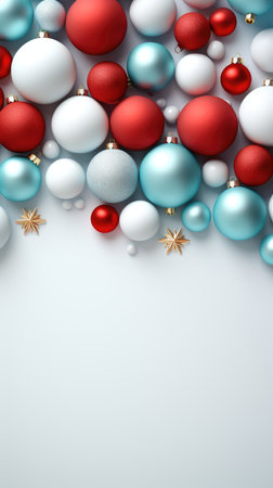 Christmas background baubles gifts decoration Template holiday commercial promotion post banner decorationsの素材