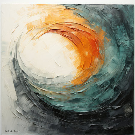 Abstract oil paint brush strokes background colors stain dye ink painting waves sea ocean canvas wall artの素材