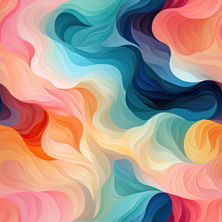 Abstract oil paint brush strokes background colors stain dye ink painting waves sea ocean canvas wall artの素材