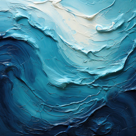 Abstract oil paint brush strokes background colors stain dye ink painting waves sea ocean canvas wall artの素材