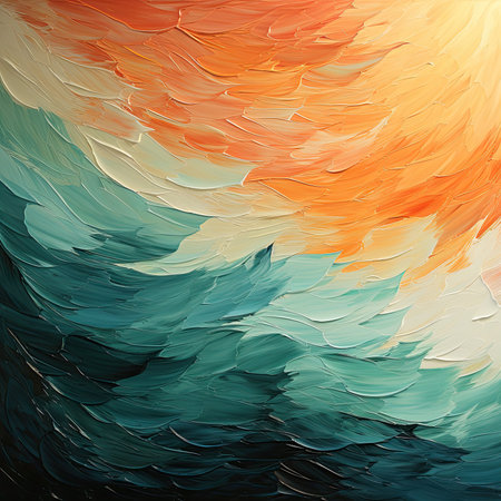 Abstract oil paint brush strokes background colors stain dye ink painting waves sea ocean canvas wall artの素材