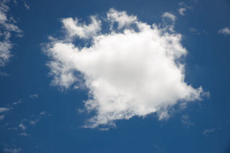 Blue sky and white cloudsの写真素材