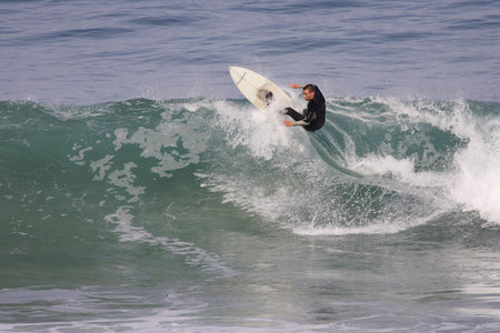 surfing waveの写真素材