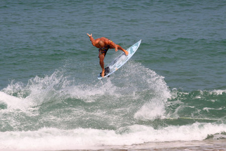 good surfer in action