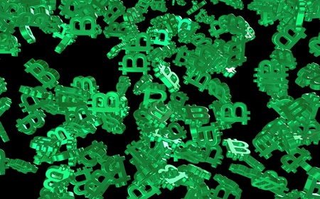 Digital currency symbol Bitcoin. Cryptocurrency graph on virtual screen. Business, Finance and technology concept.の写真素材