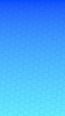 Translucent honeycomb on a gradient blue sky background. Perspective view on polygon look like honeycomb. Isometric geometry. 3D illustrationの写真素材