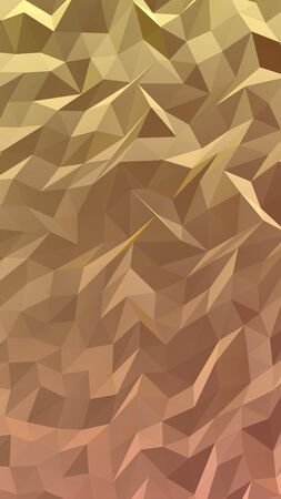Abstract triangle geometrical orange background. Geometric origami style with gradient. 3D illustrationの写真素材