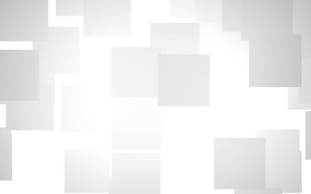 White abstract background. Misty backdrop with grey squares. 3D illustrationの写真素材