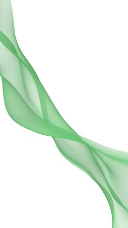 Yellow color scarf. Abstract yellow wave. Bright yellow ribbon on white background. Abstract yellow color smoke. Raster air background. 3D illustrationの写真素材