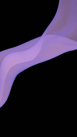 Abstract light red wave. Bright light red ribbon on dark background. Abstract red smoke. Light red scarf. Raster air background. 3D illustrationの写真素材