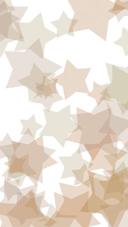 Multicolored translucent stars on a white background. Vertical image orientation. 3D illustrationの写真素材