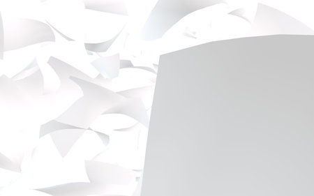 Flying sheets of paper isolated on white background. Abstract money is flying in the air. 3D illustrationの写真素材