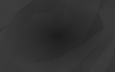 Black abstract background. Lowpoly backdrop. Gloomy crumpled paper. 3D illustrationの写真素材