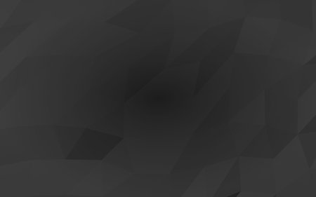 Black abstract background. Lowpoly backdrop. Gloomy crumpled paper. 3D illustrationの写真素材