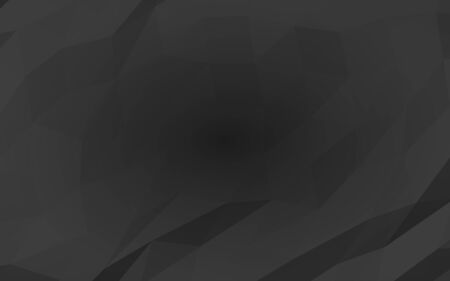 Black abstract background. Lowpoly backdrop. Gloomy crumpled paper. 3D illustrationの写真素材