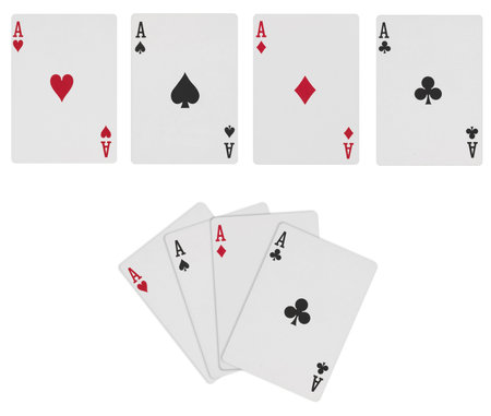 Poker Cards isolated on a white background