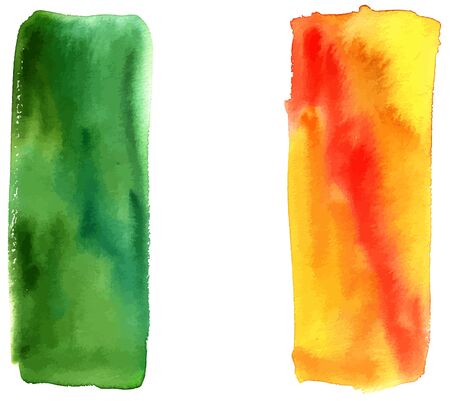 Abstract vector and watercolor Irish flagのイラスト素材