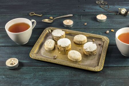 Mantecados and polvorones, traditional Spanish sweetsの写真素材
