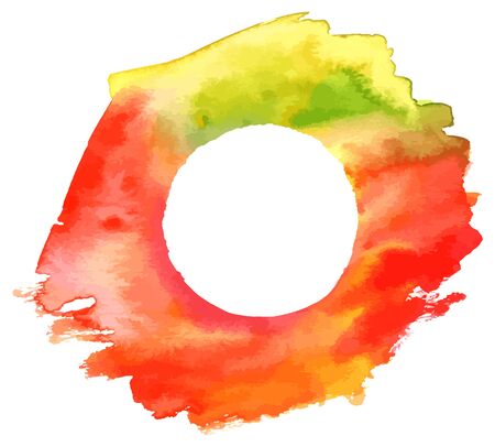 Vector watercoor texture frame in autumn colorsのイラスト素材