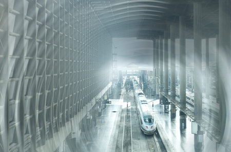MADRID, SPAIN - NOVEMBER 19, 2016: Atocha, the railway station for high speed express trains in...