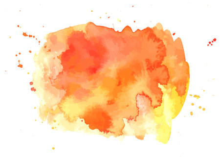 An abstract artistic vibrant orange watercolor background texture, scalable vector graphic with a place for textのイラスト素材