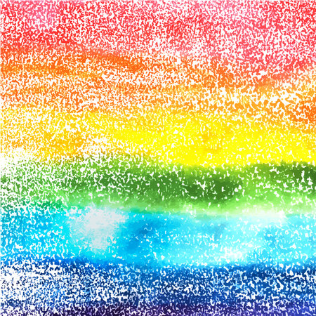 An abstract vector and watercolor background texture in vibrant rainbow colorsのイラスト素材
