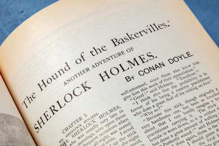 Madrid, Spain - September 22, 2020: The Hound of the Baskervilles, a Sherlock Holmes story by sir...