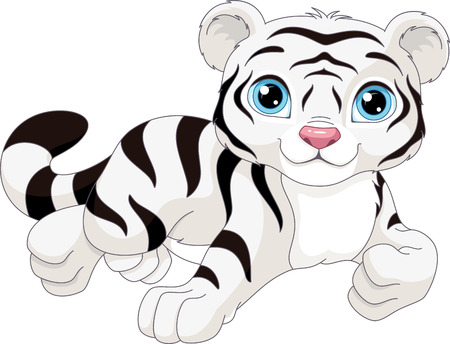 white tigerのイラスト素材