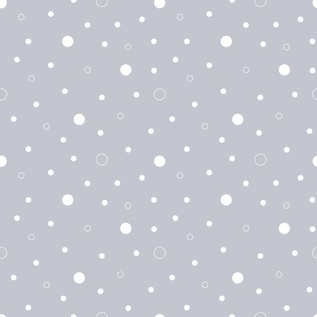 Seamless pattern white circles on gray backgroundのイラスト素材