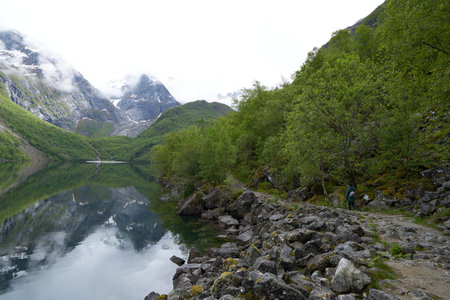 Norway Sunndal Hardangerfjord Bondhusvatnet Glacier Lake Bondhusbreen Glacier