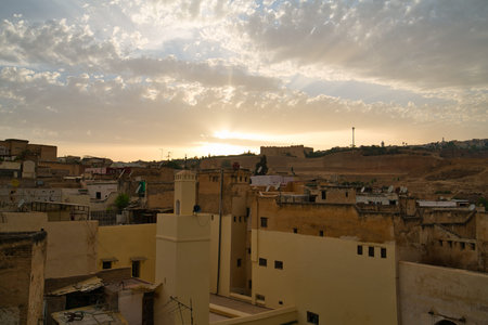 sunset over Fez medina