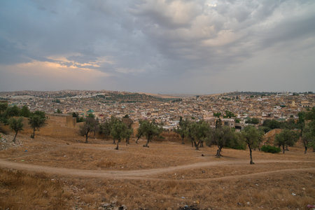 Old town, Medina of Fes in Morocco, Africaの写真素材
