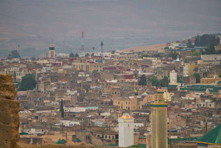 dense narrow medina mazeの写真素材