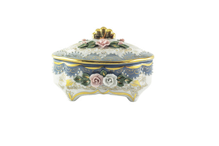 Glass Casket bright colors isolated on white backgroundの写真素材