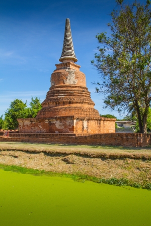 Ancient pagoda of Ayuttaya, Thailand  Over 300 years  の写真素材