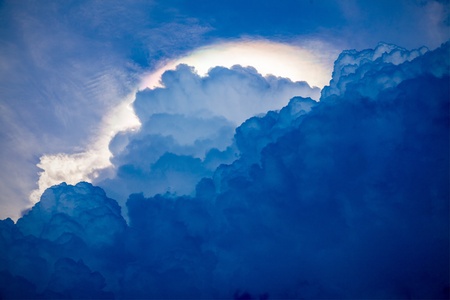 Dramatic sky with stormy clouds の写真素材