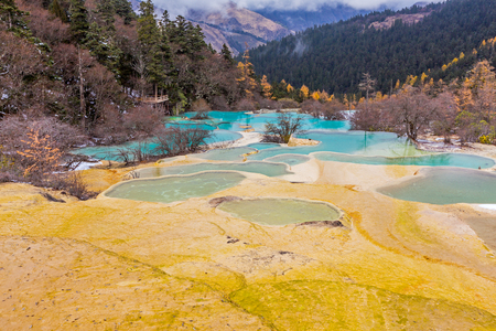 China Huanglong landforms の写真素材