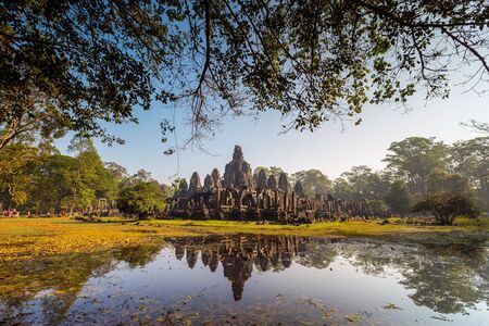 Bayon Temple, Angkor Thom, Siem Reap, Cambodia. の写真素材