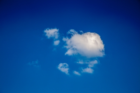White cloud in the blue sky の写真素材