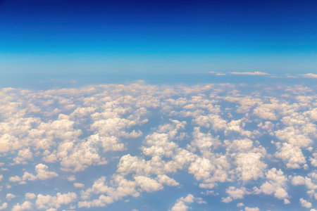 Blue sky above the clouds  